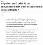 Le patient est-il privé de son consentement lors d'une hospitalisation sous contrainte ?