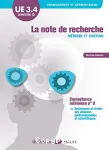 La note de recherche : méthode et contenu. UE 3.4 S6 'Initiation à la démarche de recherche'. Sciences et techniques infirmières : fondements et méthodes